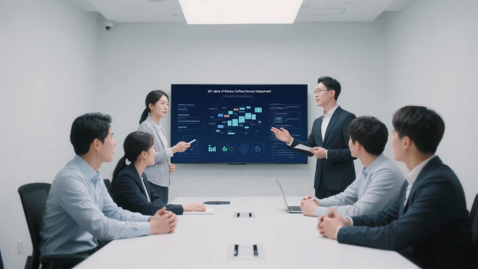 Đội ngũ phát triển chuyên nghiệp đang họp